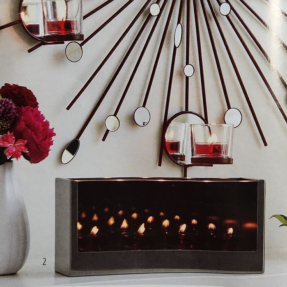 🩵NIB Partylite Infinite Reflection Candle Holder Centerpiece